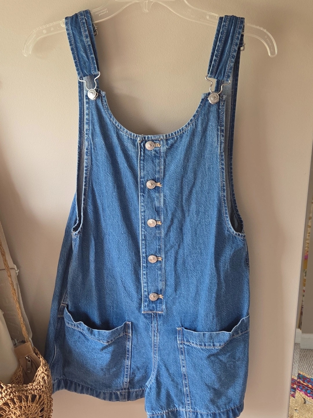 American Eagle Outfitters Denim Front Buttons- Short Overalls Size XS